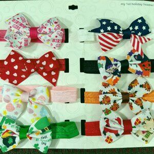Girls Headwraps Bows My First Holiday Bow Head Wraps for Girls Wonder Nation